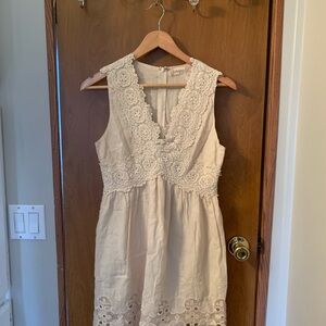 Altar'd State Cream Lace Trim Dress